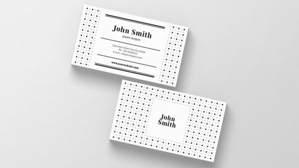 Black And White Business Card