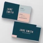 Blue And Pink Business Card