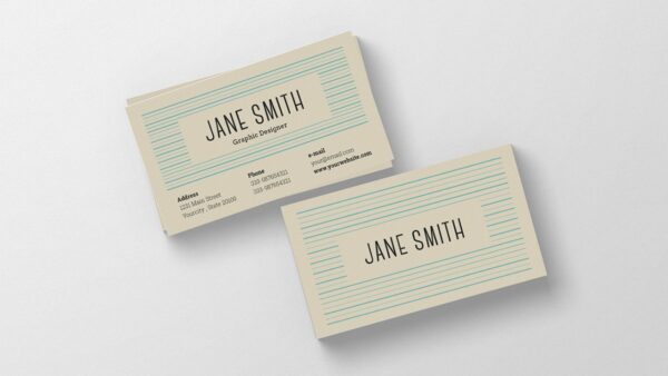 Blue Graphic Designer Business Card