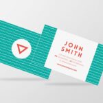 Blue, White And Orange Business Card