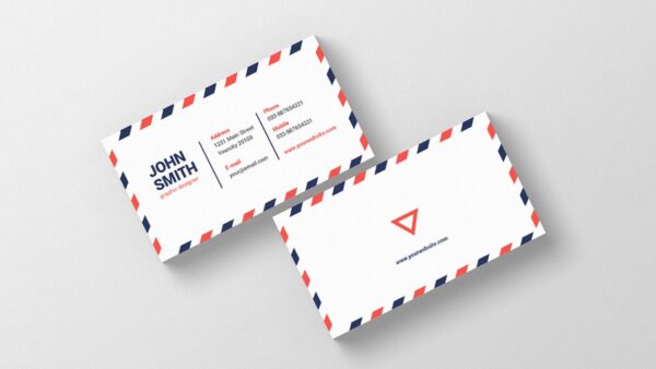 Orange And Blue Business Card