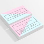 Pink And Sky Blue Business Card