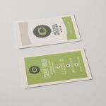 Vertical Brown And Green Business Card