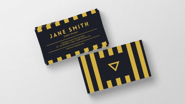 Yellow And Black Business Card